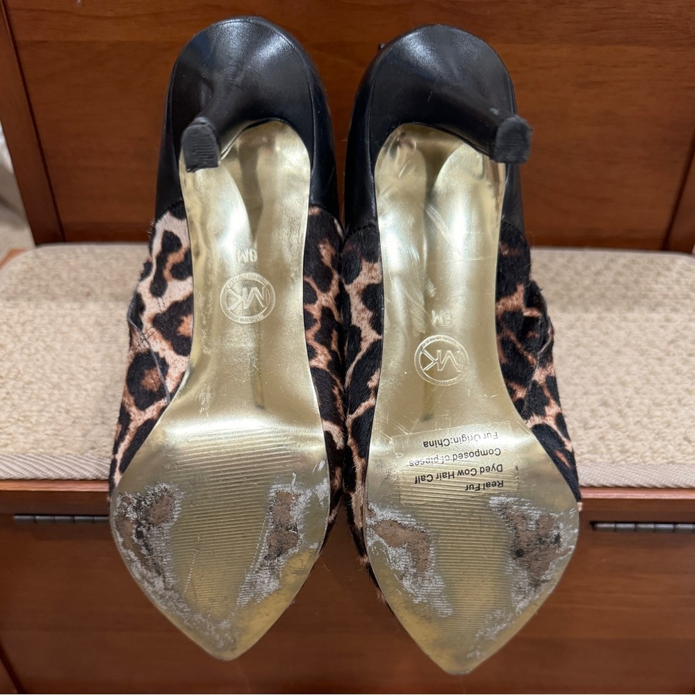 Michael Kors, like new, size 8, leopard ankle booties - Picture 8 of 10